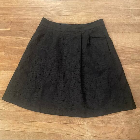 Lands' End  black a-line midi skirt lined size 10 b25 - Picture 1 of 4